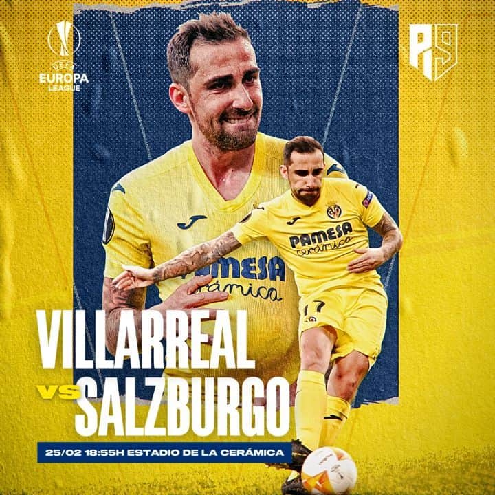 フランシスコ・アルカセルのインスタグラム：「🇪🇺 Europa League 🇪🇺 @villarrealcf 🆚 @fcredbullsalzburg  🏟 Estadio de la Cerámica  🟡 #EndavantVillarreal」