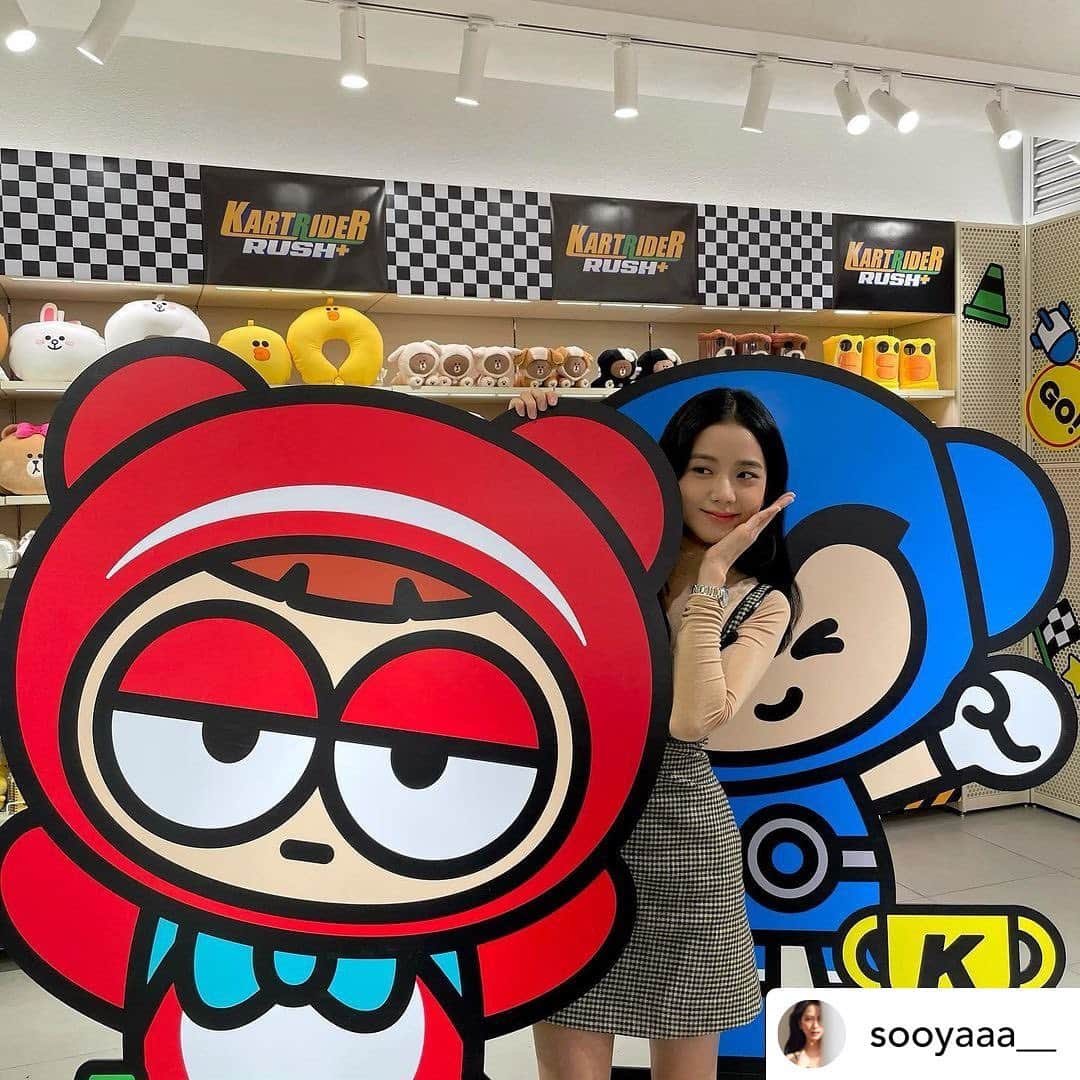 LINE FRIENDSさんのインスタグラム写真 - (LINE FRIENDSInstagram)「Posted @withregram • @sooyaaa__ @linefriends x #kartriderrushplus x @sooyaaa__ 🤍 기대해주세요🐢🐰」2月25日 18時39分 - linefriends