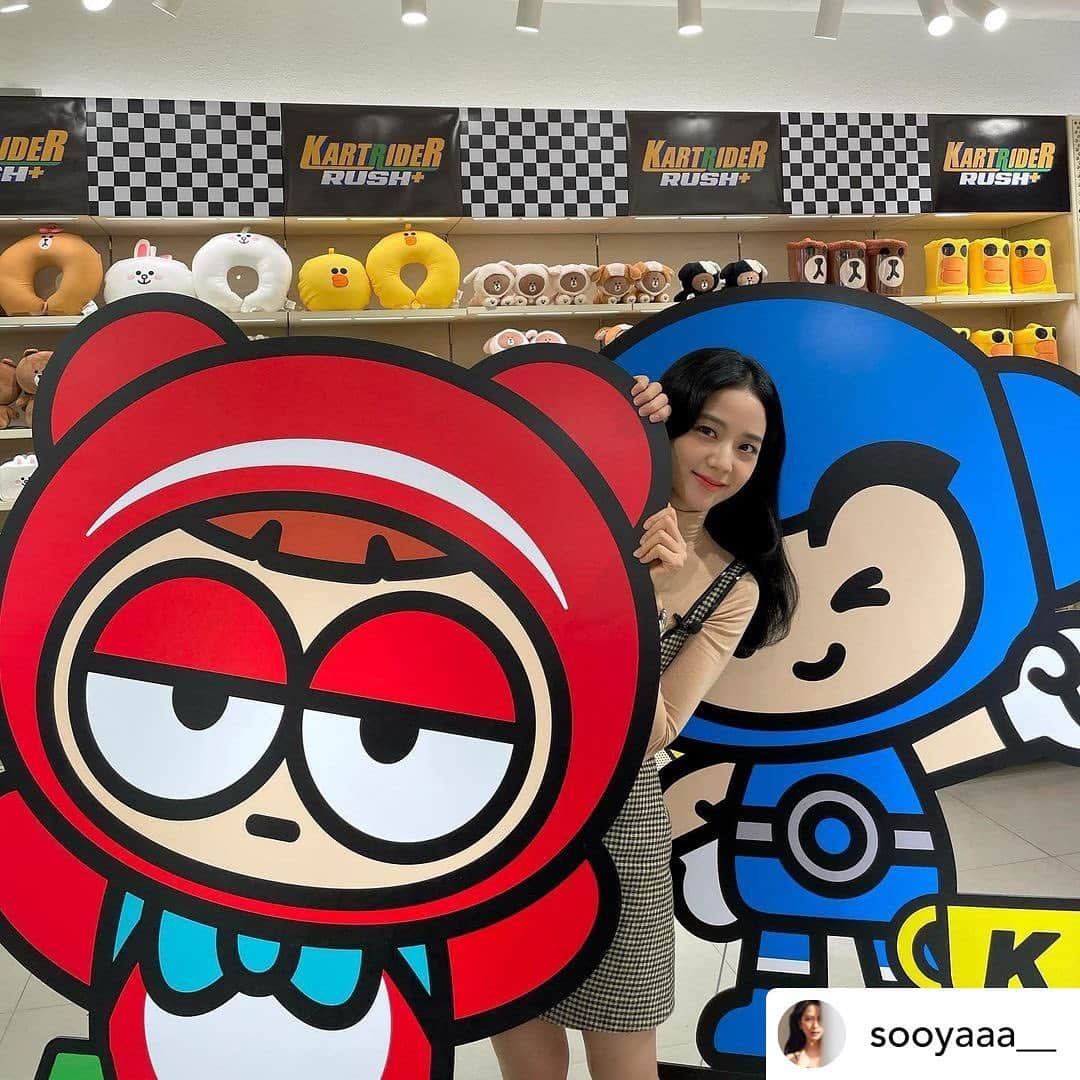 LINE FRIENDSさんのインスタグラム写真 - (LINE FRIENDSInstagram)「Posted @withregram • @sooyaaa__ @linefriends x #kartriderrushplus x @sooyaaa__ 🤍 기대해주세요🐢🐰」2月25日 18時39分 - linefriends