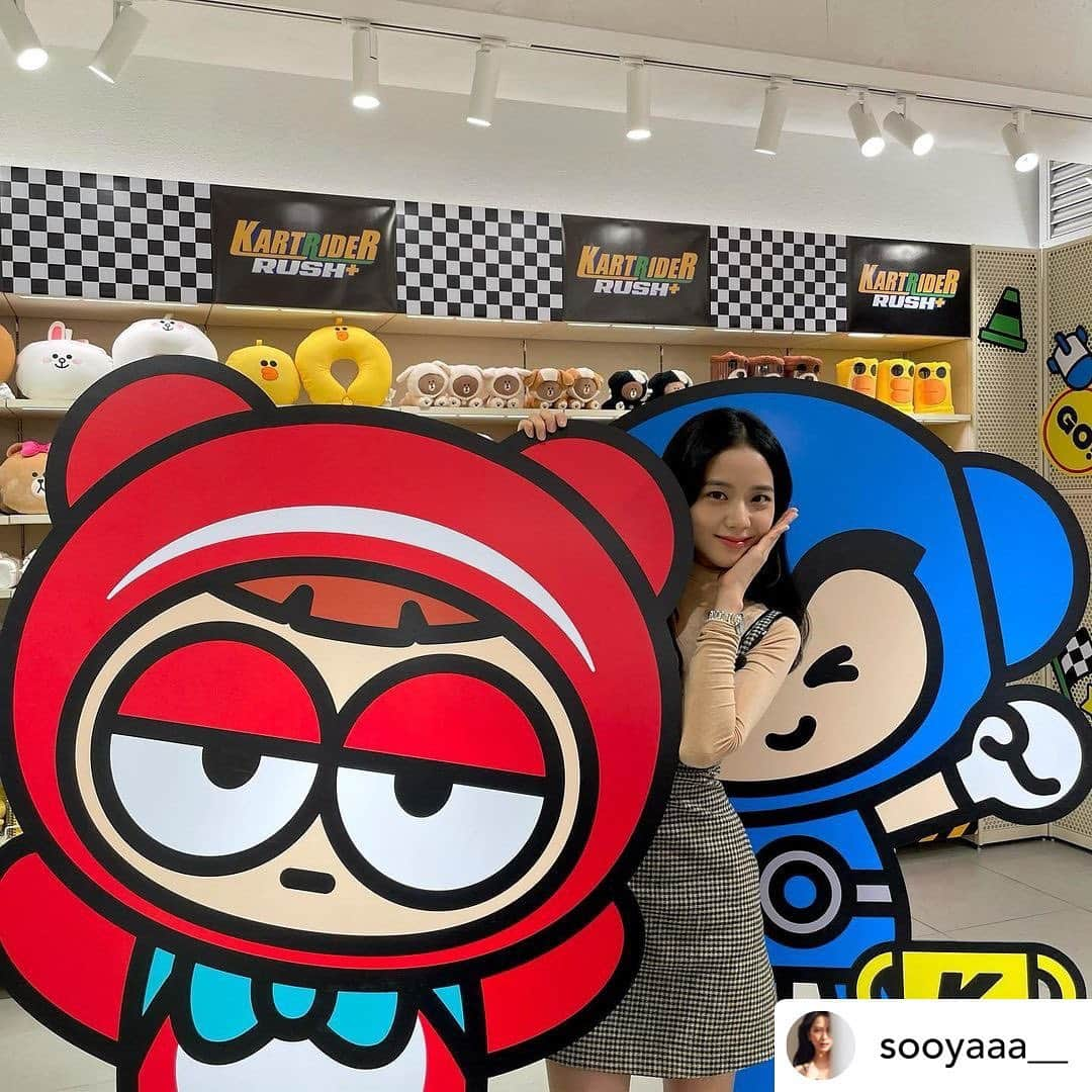 LINE FRIENDSさんのインスタグラム写真 - (LINE FRIENDSInstagram)「Posted @withregram • @sooyaaa__ @linefriends x #kartriderrushplus x @sooyaaa__ 🤍 기대해주세요🐢🐰」2月25日 18時39分 - linefriends