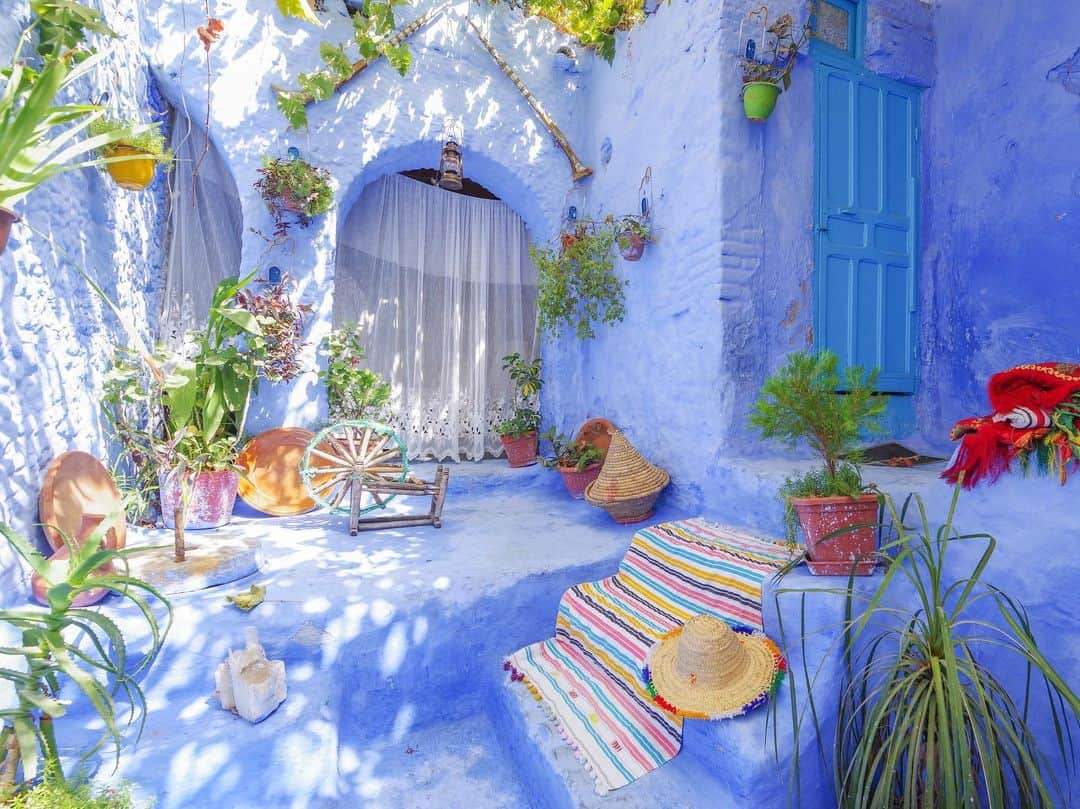 田島知華さんのインスタグラム写真 - (田島知華Instagram)「【Morocco🇲🇦Chefchaouen】 モロッコに行って可愛いデザインの建物を見たい、モロッカン雑貨を買い漁りたい、タジン食べたい、スパイスの香りに包まれたい。  「また海外旅行が行けるようになったら最初にどこ行きたい？」って会話になることが最近多いけど、モロッコもいいなぁ。 Copyright © TAJIHARU  PENTAX K-1 MarkⅡ  HD PENTAX-D FA 15-30mmF2.8ED SDM WR HD PENTAX-D FA 28-105mmF3.5-5.6ED DC WR _ #たじはるトリップ #海外ひとり旅ガールの便利帖 #TAJIHARU_morocco #モロッコ #シャウエン #女子旅 #旅ガール #カメラ女子 #morocco #chefchaouen #chaouen #africa #igerseurope #igersmorocco #topmoroccophoto #visitmorocco #wonderful_places #beautifuldestinations #beautifulplace #earthpix #discoverglobe #discoverearth #awesome_phototrip」2月25日 19時34分 - haruka_tajima