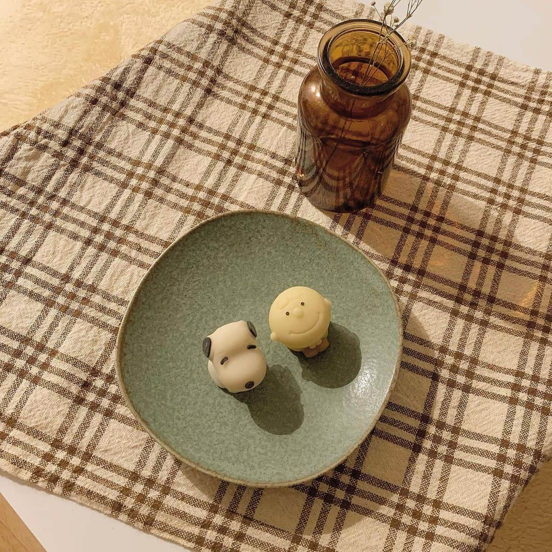 前田亜美のインスタグラム：「. . かわいいね。コンビニスイーツ。. . . #コンビニスイーツ #スヌーピー #チャーリーブラウン #SNOOPY」