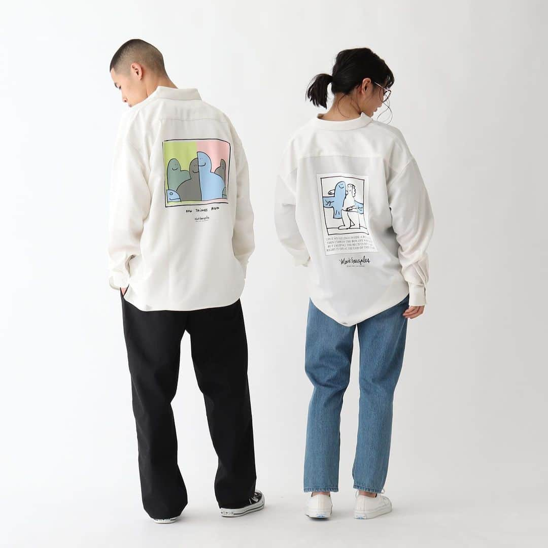 basecontrolのインスタグラム：「大人気MARK GONZALES ｘ BASECONTROL﻿ 別注企画にオーバーシルエットシャツが登場！﻿ ﻿ オーバーサイズシルエットにMARK GONZALESらしい抜け感あるグラフィックを組み合わせたデザインでトレンドを感じさせる仕上がりに。﻿ ﻿ フロントはポケットにワンポイント刺繍でシンプルに。バックは大胆にアートをプリント。﻿ アートは全部で2種類。﻿ ﻿ 少し落ち感のあるやわらかなポリエステル素材は、羽織りとしてもオススメ。﻿ ﻿ ユニセックスで楽しめる1枚です。﻿ ﻿ shirt ﻿ ¥7,590﻿ ﻿ ﻿ 詳しくは @basecontrol_official からオフィシャルサイトをチェック！﻿ ﻿ #basecontrol #basestation #newarrival  #world #ootd #tokyo #basic #fashion  #2021ss #ベースコントロール #ベースステーション #newarrivals #新作#マークゴンザレス #別注 #exclusive #markgonzales #gonz」