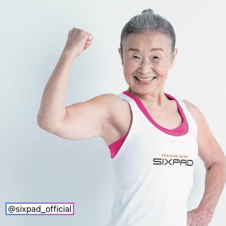 のインスタグラム：「90歳で現役はすごい！！！ 僕も負けないように頑張ります！！！  @sixpad_homegym  #sixpad #シックスパッド #タキミカ #sixpadhomegym #シックスパッドホームジム #筋トレ #フィットネス #宅トレ #オンラインフィットネス #年齢はただの数字 #パワーエイジング #瀧島未香」
