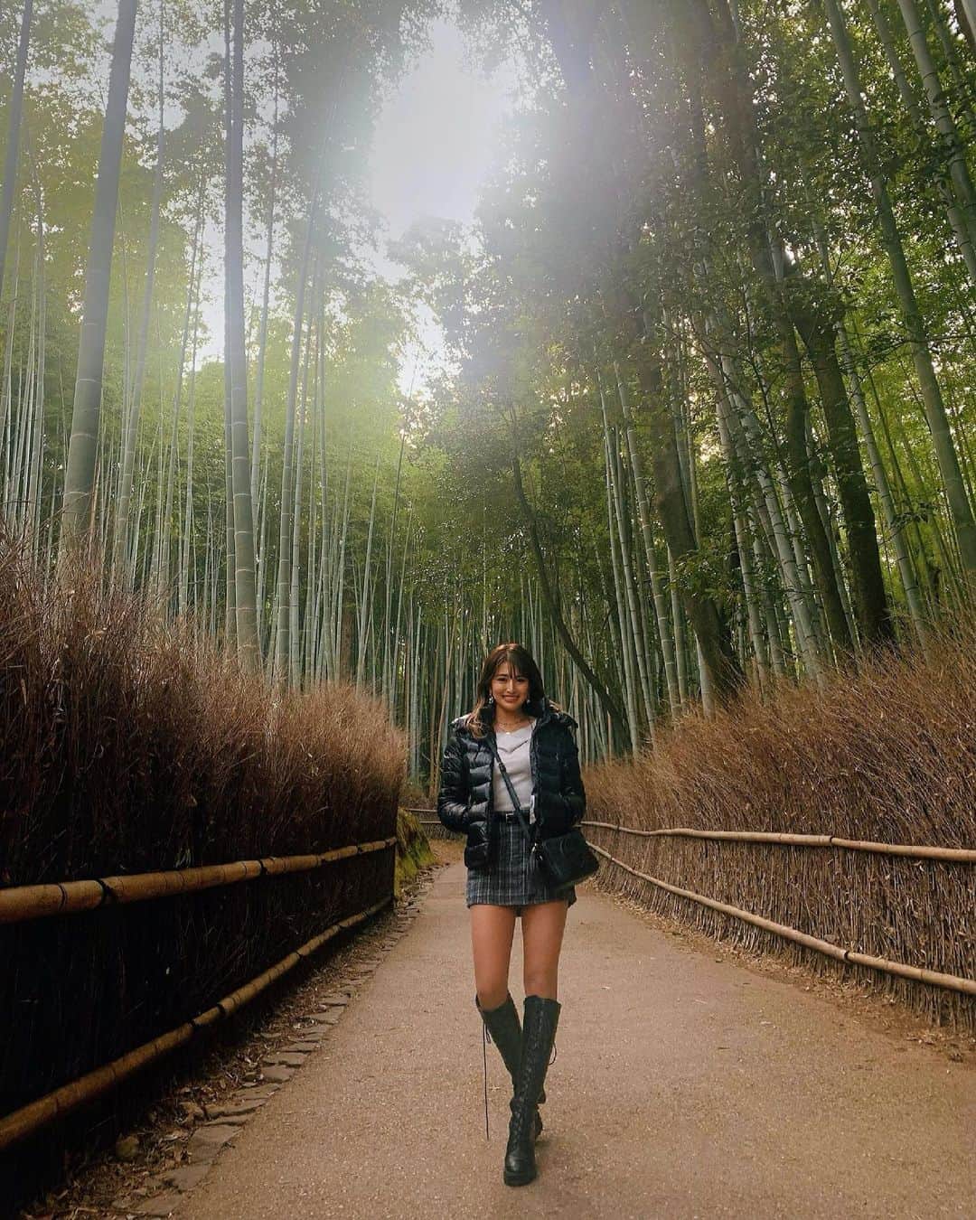 鈴木まりなのインスタグラム：「🎍   #嵐山 #竹林」