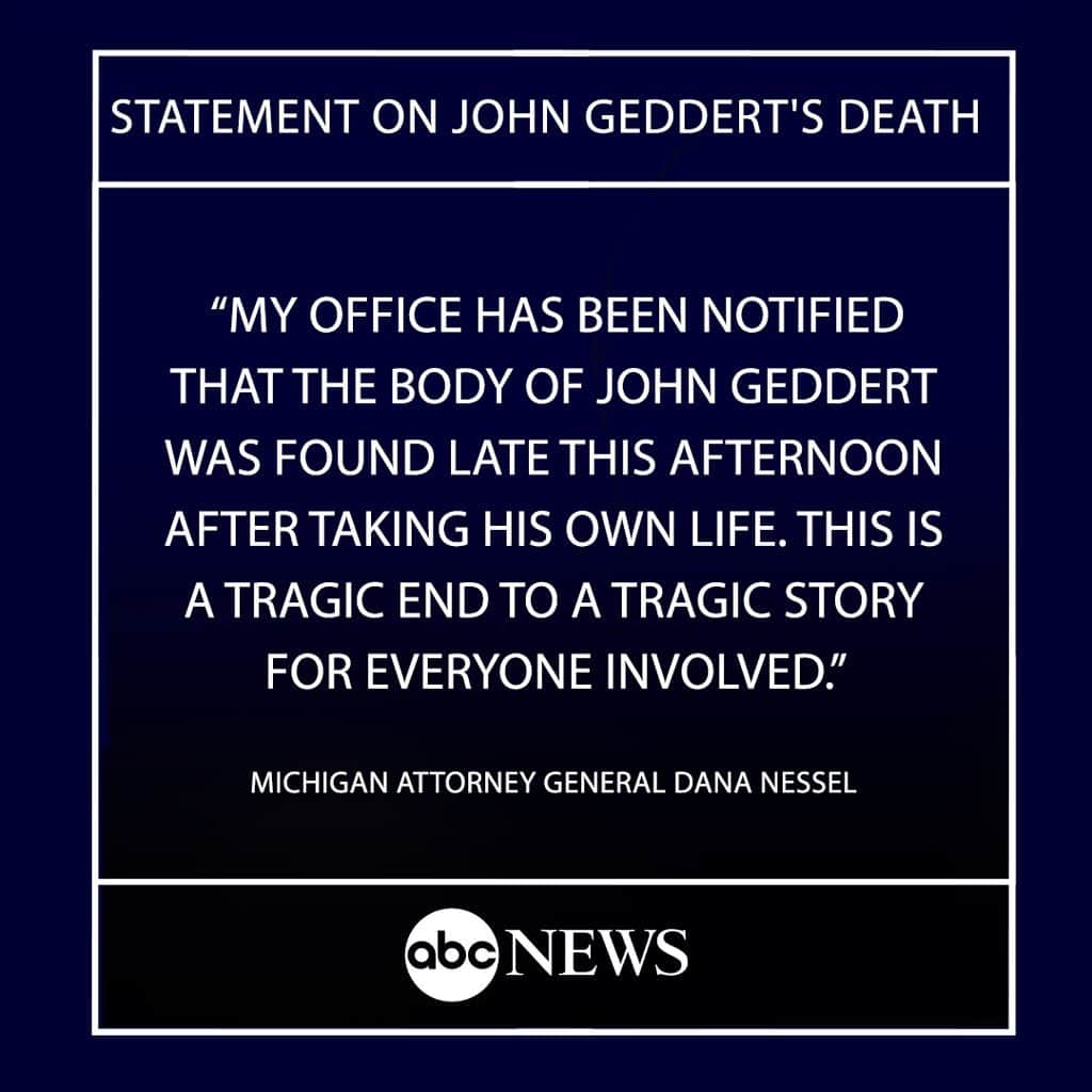 ABC Newsさんのインスタグラム写真 - (ABC NewsInstagram)「Michigan Attorney General Dana Nessel released a statement following the death of John Geddert: "My office has been notified that the body of John Geddert was found late this afternoon after taking his own life."  "This is a tragic end to a tragic story for everyone involved.”」2月26日 7時36分 - abcnews