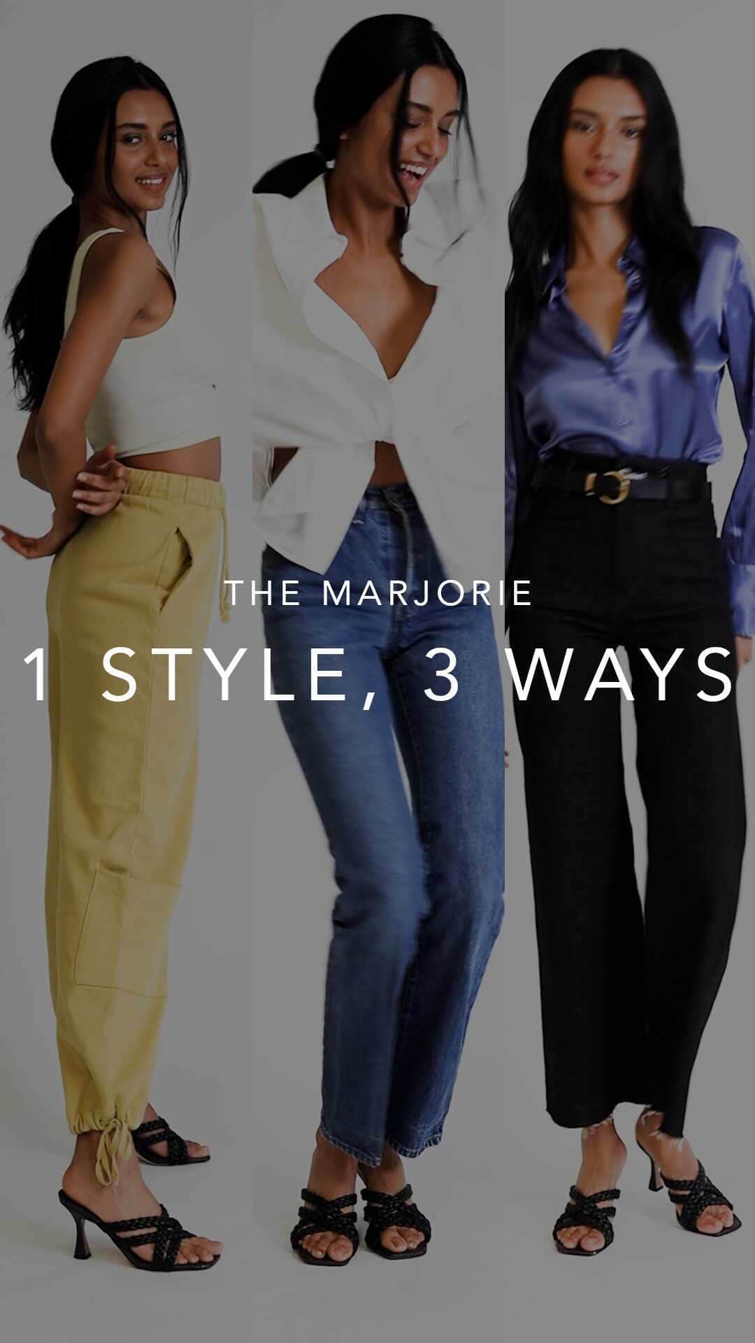 サムエデルマンのインスタグラム：「1 Style, 3 Ways, featuring the MARJORIE  #SamEdelman #Spring2021 #1Style3Ways」