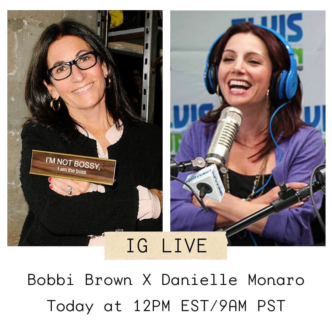 ボビー・ブラウンのインスタグラム：「Can’t wait to hear that laugh in person and fill the air with her positive vibes. Catch me and @radiodaniellemonaro of @elvisduranshow for a makeup lesson on how to look even more beautiful than you are. If that’s even possible. If you have any questions list below. And if you can’t watch live it will be posted to IGTV after. See you there」