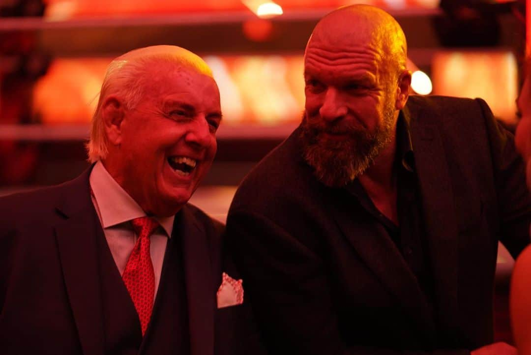 トリプルHのインスタグラム：「There is only one (and the world could only handle one) Nature Boy @ricflairnatureboy. Happy birthday to the greatest of all time, my friend, Ric Flair!」