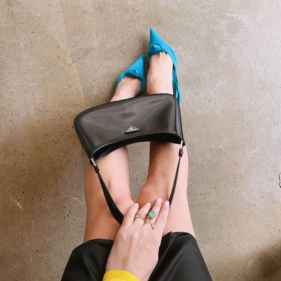 Nataly Osmannのインスタグラム：「Today was a great @prada show. A unique collaboration between Miuccia Prada and Raf Simons #pradafw21」
