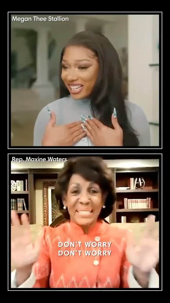 Paul Octaviousのインスタグラム：「The Audacity! This interaction between Auntie @repmaxinewaters and @theestallion is what I needed this morning 🖤✨ #WAP」