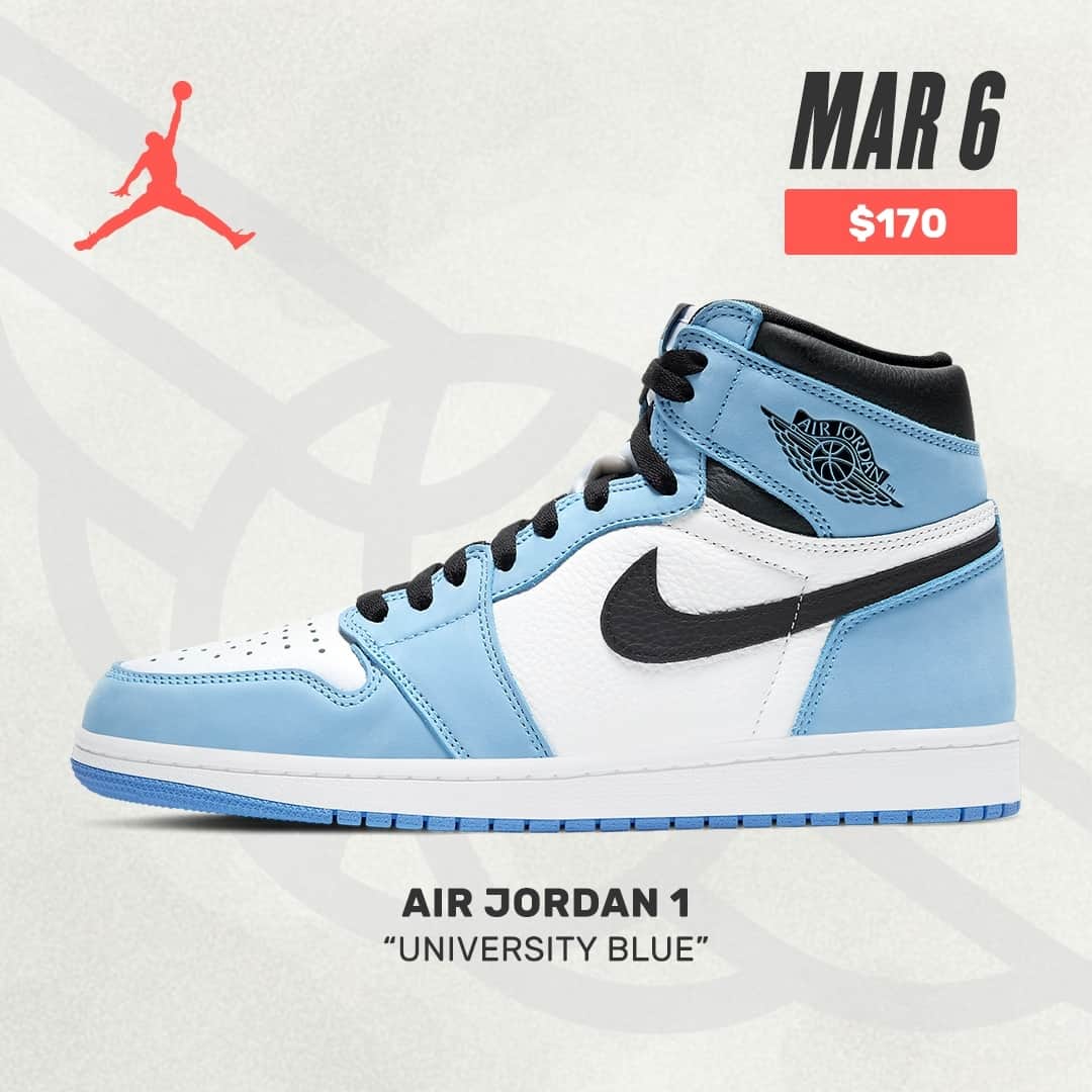 Sneaker News x Jordans Dailyさんのインスタグラム写真 - (Sneaker News x Jordans DailyInstagram)「Early Exclusive Access for the Air Jordan 1 "University Blue" is supposedly hitting Nike SNKRS at 9am PST/12pm ET. Select Users only. Make sure you check your apps!⁠ ⁠ For more details on the official release, be sure to hit the link in the bio #jordansdaily」2月26日 1時02分 - jordansdaily