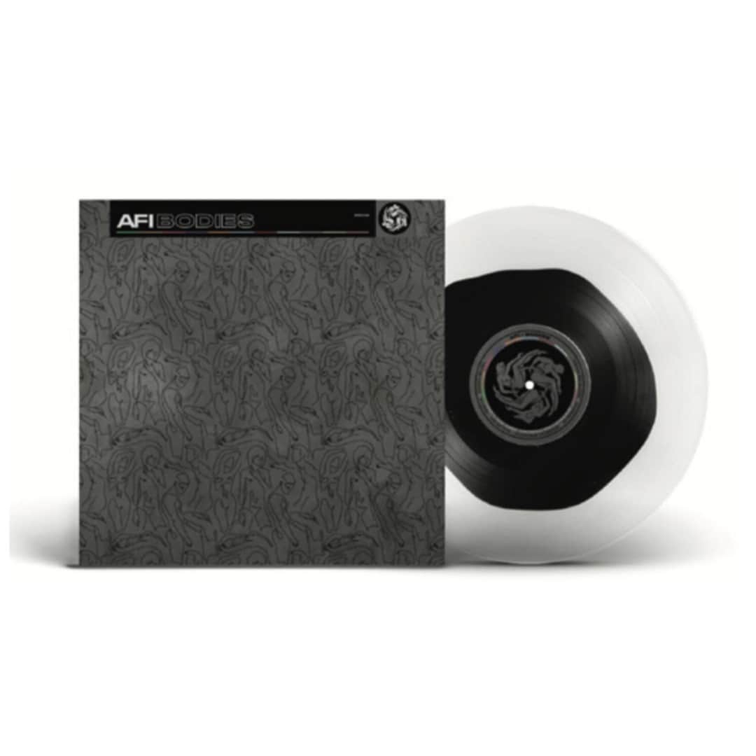 Revolverのインスタグラム：「Alt-rock stalwarts AFI are back with their 11th album, 'Bodies.'⁠ ⁠ This exclusive Revolver variant is 140g on "clear with black blob" vinyl and limited to 300 copies. Get yours at the link in our bio or by clicking the product tag.」