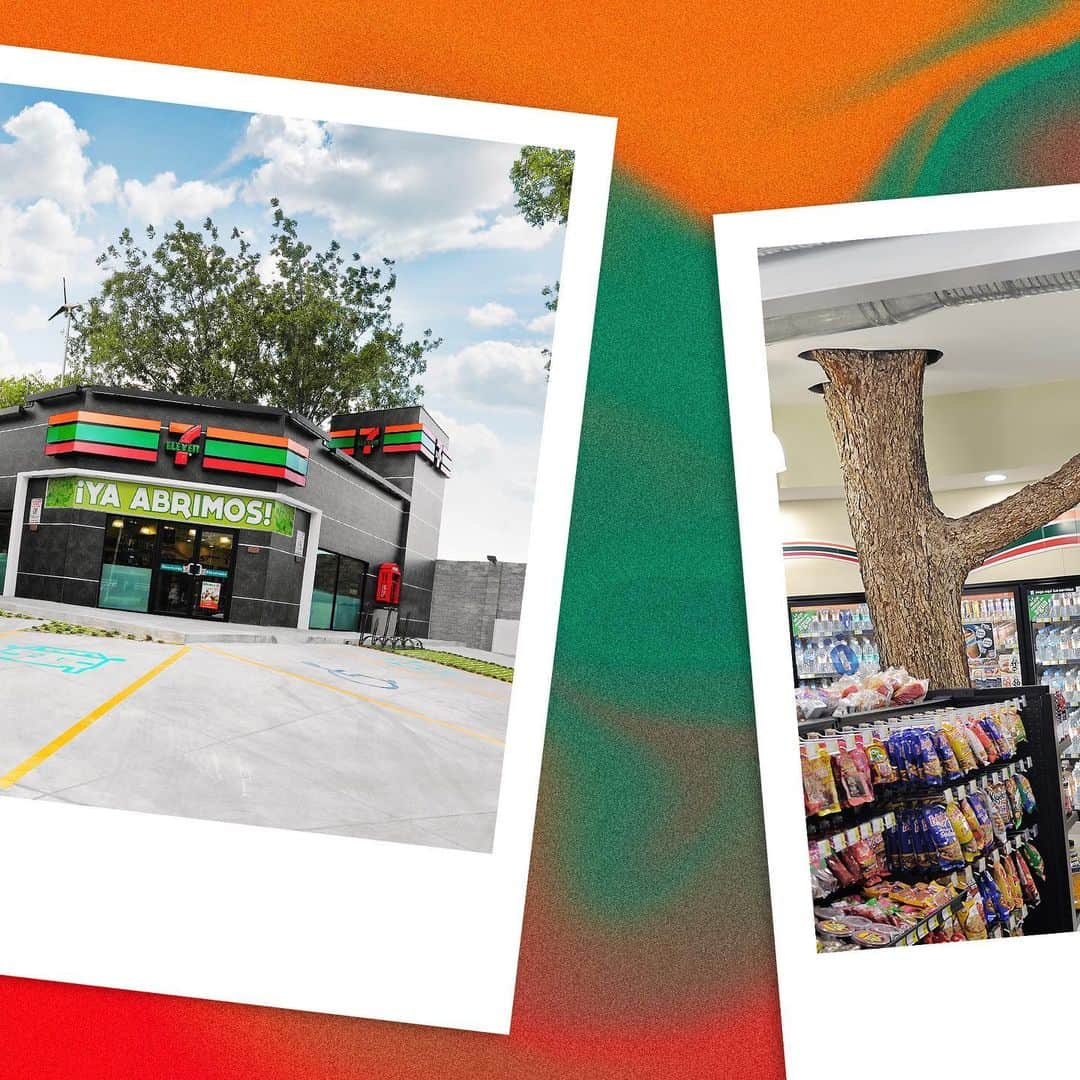 7-Eleven USAさんのインスタグラム写真 - (7-Eleven USAInstagram)「No, you're not seeing things. That really is a live tree in the middle of this eco-centric @7elevenmexico! Unbe-leaf-able! Drop a 📍 if you're adding this 7-Eleven location to your bucket list. #7ElevenPassport #OnlyAt7Eleven」2月26日 1時55分 - 7eleven