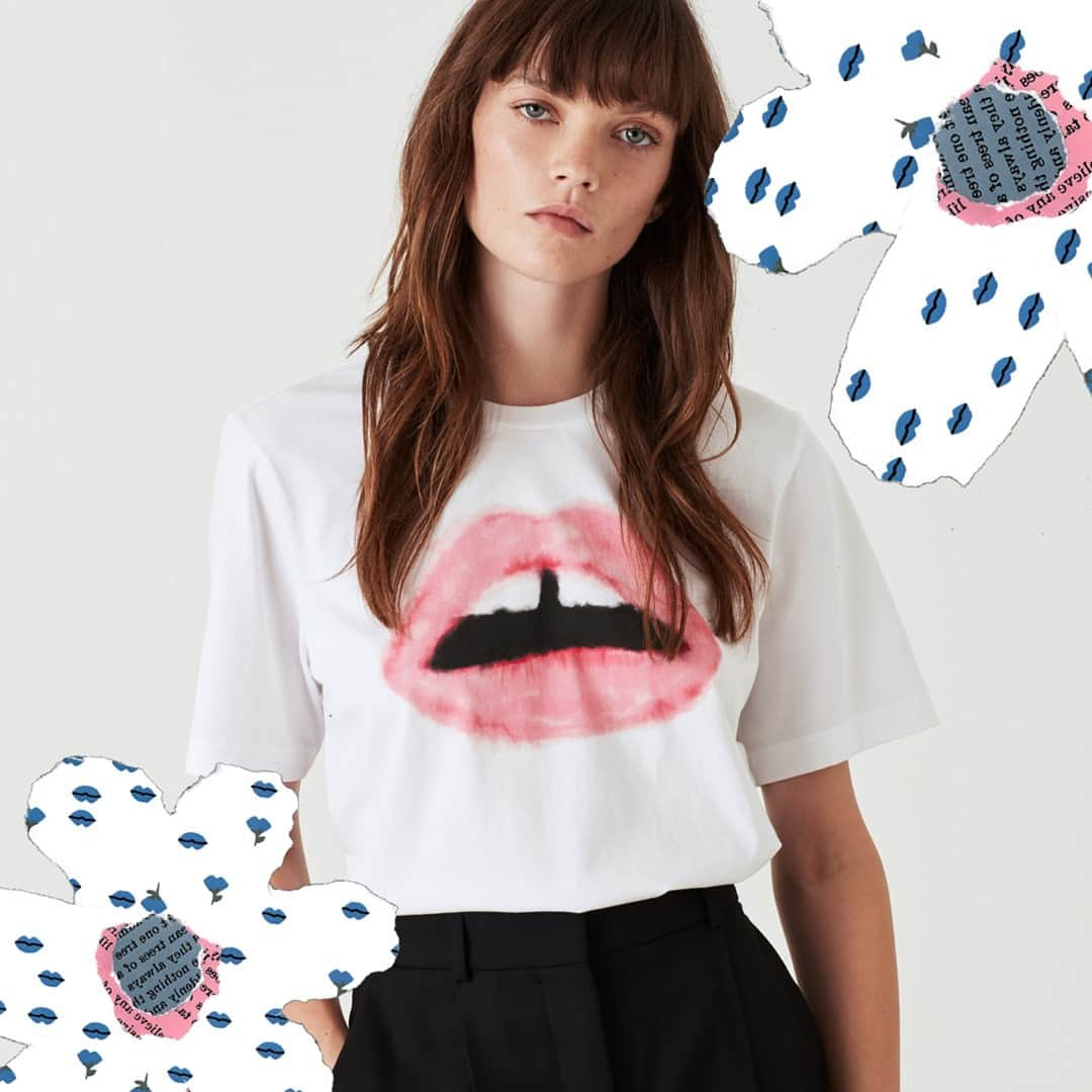 マーカスルプファーのインスタグラム：「Optimistically planning our summer going-out outfits already...starting with this Tee, which is somewhat of a favourite around our office! 💋  #MarkusLupfer #MarkusLupferPS21 #PrintedTee」