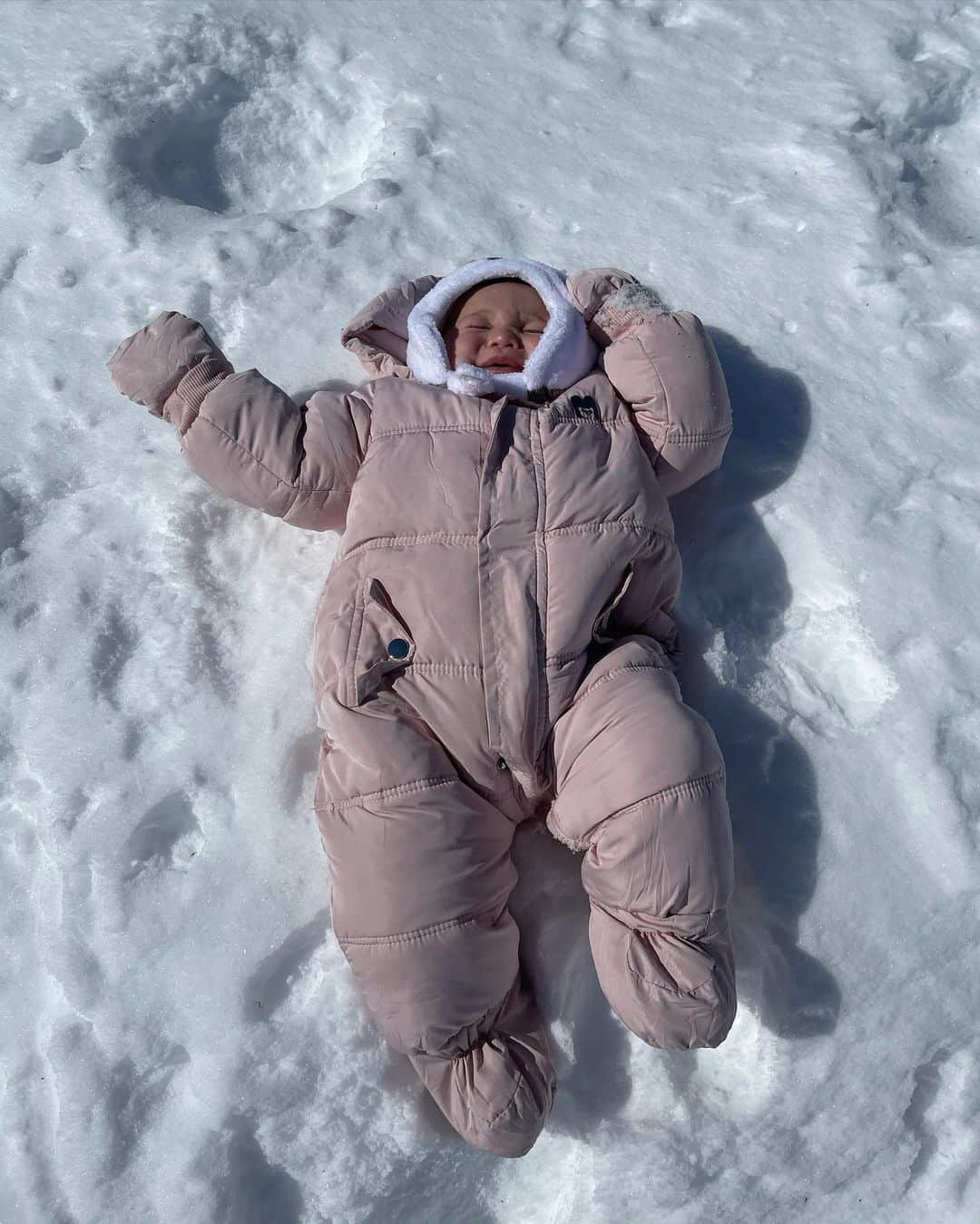 Elisabeth Riouxさんのインスタグラム写真 - (Elisabeth RiouxInstagram)「Wolfie’s first time in the snow ⛄️ we have the same mood about the canadian winters, she’s just like her mommy 🥰」2月26日 2時07分 - elisabethrioux