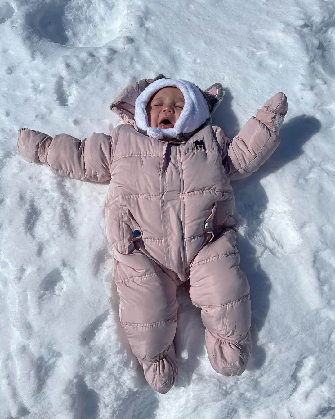 Elisabeth Riouxさんのインスタグラム写真 - (Elisabeth RiouxInstagram)「Wolfie’s first time in the snow ⛄️ we have the same mood about the canadian winters, she’s just like her mommy 🥰」2月26日 2時07分 - elisabethrioux