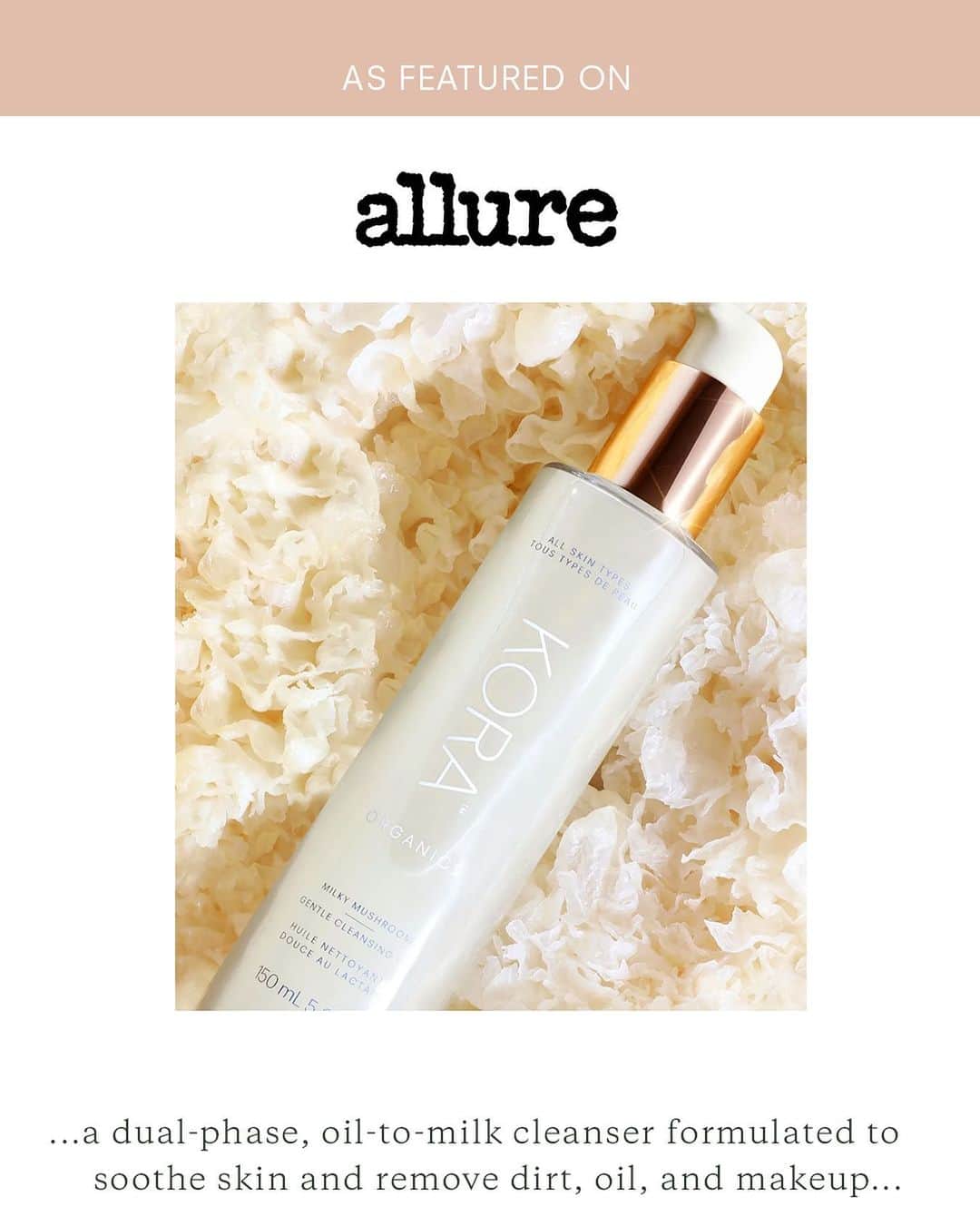 KORA Organicsさんのインスタグラム写真 - (KORA OrganicsInstagram)「Founder @MirandaKerr talks to @Allure about her latest creation for glowing skin, the Milky Mushroom Gentle Cleansing Oil, and how it helps recenter her during this busy time spent at home juggling work and family. 🤍✨ Visit our link in bio for the full article! #KORAOrganics #Allure #NoniGlow」2月26日 2時54分 - koraorganics