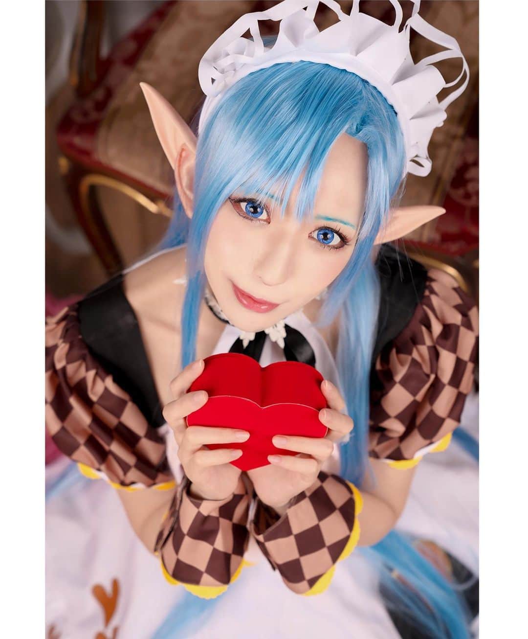 優月心菜のインスタグラム：「ソードアート・オンライン プログレス・リンク　がんばりメイドアスナ  photo by結城雅弘さん スタジオ　ぷろっとあーと2  #ソードアートオンライン  #SAO #結城明日奈 #アスナ #ウンディーネ #ALO #プログレスリンク #メイド #メイド服 #コスプレ #cosplay  #cosplayer #バレンタイン #ぷろっとあーと #プロットアート #plotart」