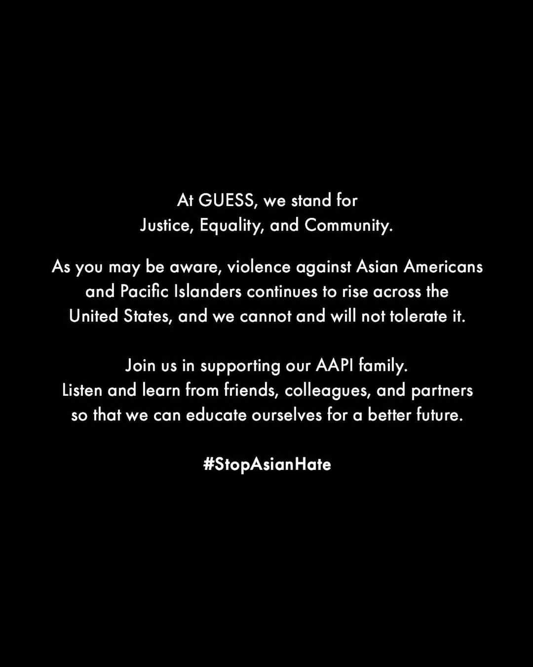 のインスタグラム：「Visit our link in bio to learn more about how you can act now. #StopAsianHate」