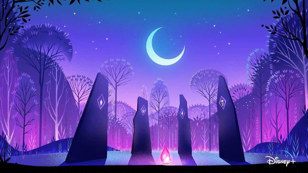 ウォルト・ディズニー・アニメーション・スタジオズさんのインスタグラム写真 - (ウォルト・ディズニー・アニメーション・スタジオズInstagram)「Swipe to transform the Enchanted Forest from day to night. Myth: A Frozen Tale, a short film, is streaming Friday on #DisneyPlus.」2月26日 5時00分 - disneyanimation