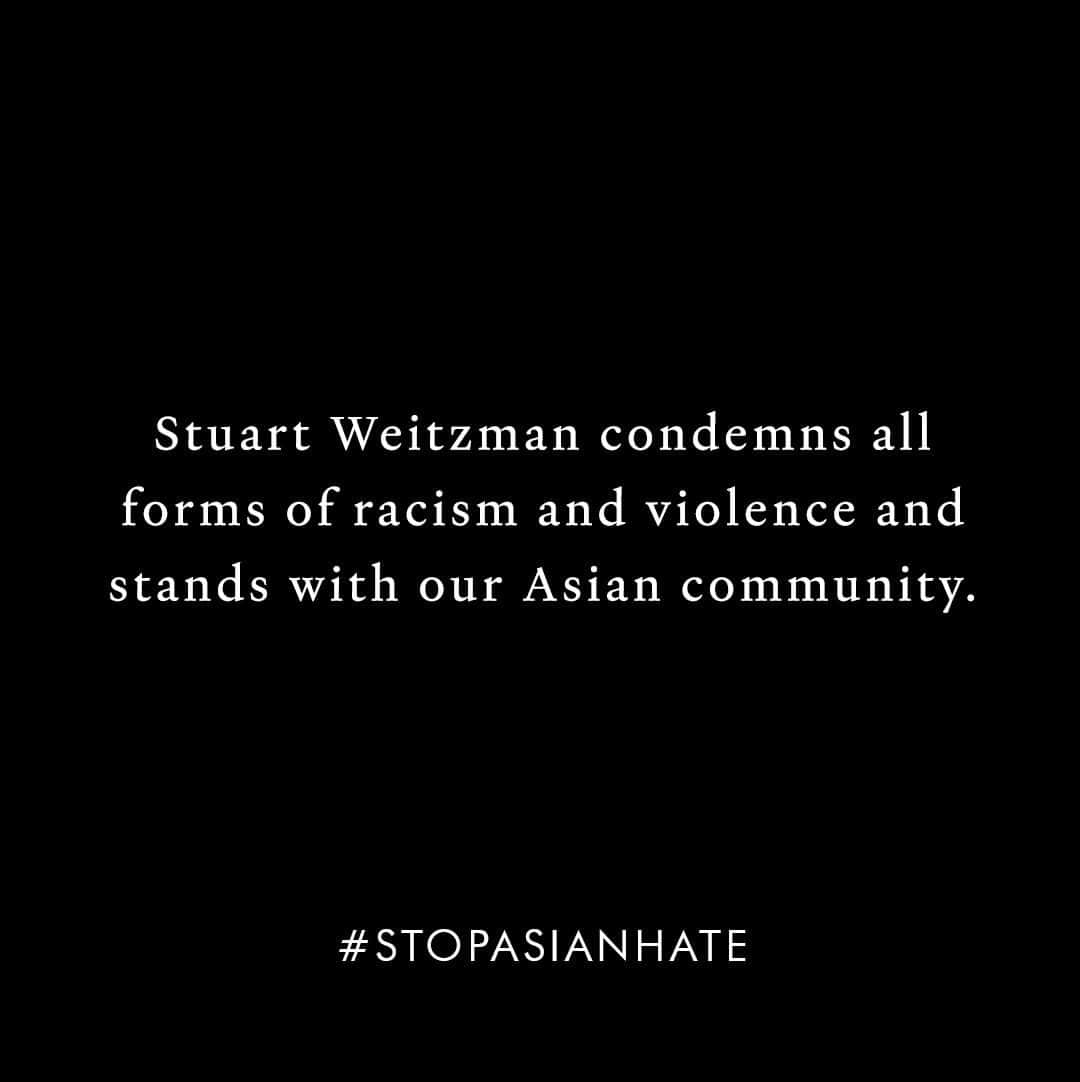 スチュアートワイツマンさんのインスタグラム写真 - (スチュアートワイツマンInstagram)「Stuart Weitzman condemns all forms of racism and violence and stands with our Asian community. Step up to help by visiting stopaapihate.org for resources and ways to show your support. #StopAsianHate」2月26日 5時00分 - stuartweitzman