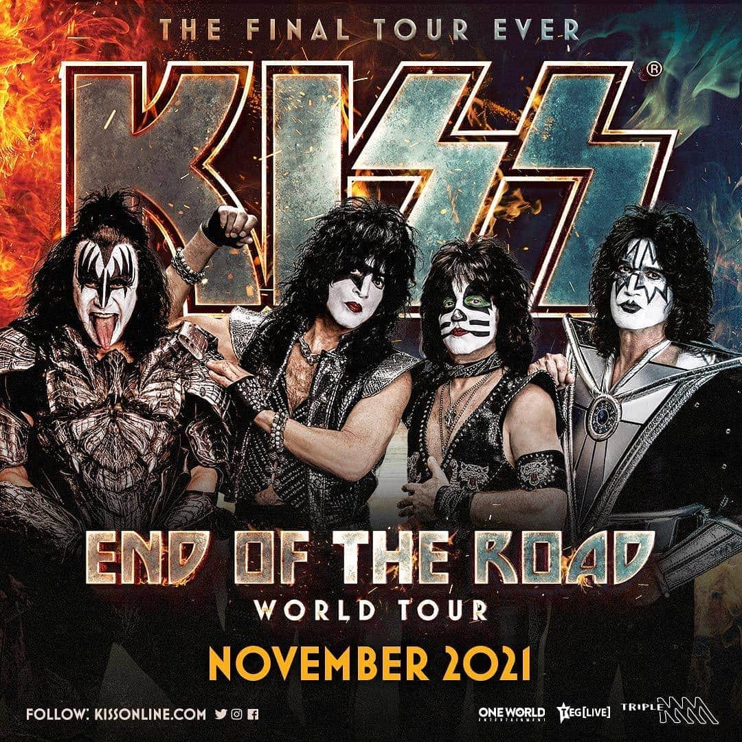 KISSさんのインスタグラム写真 - (KISSInstagram)「JUST ANNOUNCED: #KISS' #EndOfTheRoad’ World Tour is headed to #Australia in Nov/Dec 2021!   🎫Our #KISSARMY FAN CLUB pre-sale begins Friday 26 Feb at 3pm (local time) at www.kissonline.com  🎫 Tickets go on sale to the public Friday 5 March at 12pm (local time)」2月26日 5時04分 - kissonline