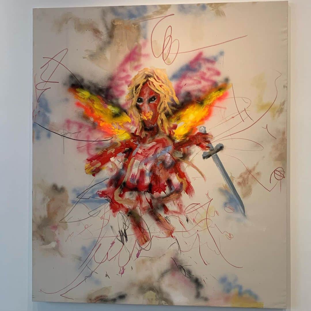 ジェニー・モレンのインスタグラム：「What Jadon’s mother saw the first time she met me. (If you have a chance, check out the insanely talented @robertnava7 in his first NYC solo show at @vitoschnabelgallery ❤️ u @anggar7」