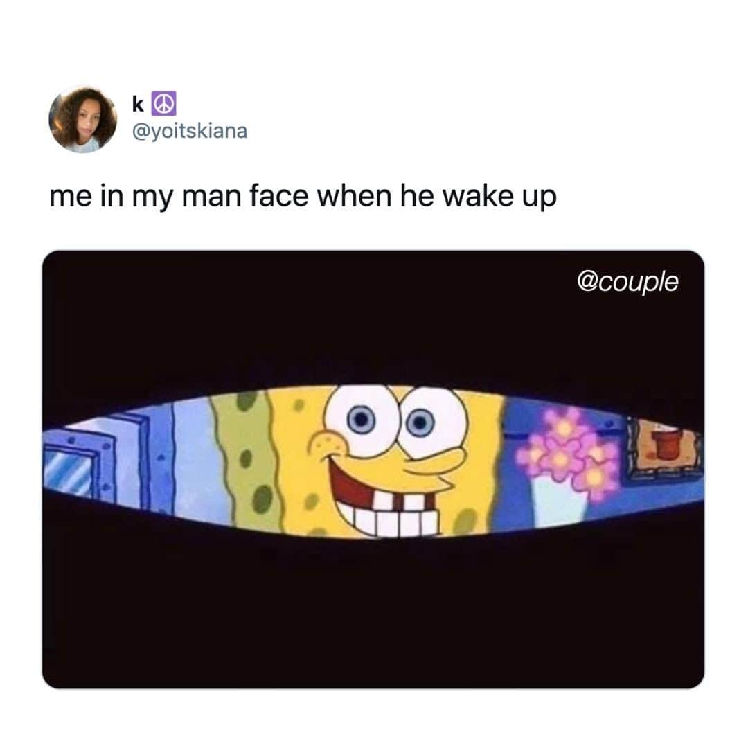 9GAGさんのインスタグラム写真 - (9GAGInstagram)「First thing you see in the morning ☺️Follow @couple for more #couplegoals - 📝 TW | yoitskiana⠀⠀⠀ - #9GAG #relationship #extra #boyfriend #girlfriend  #tweets #relationshipgoals #couple #love #funny」2月26日 17時00分 - 9gag