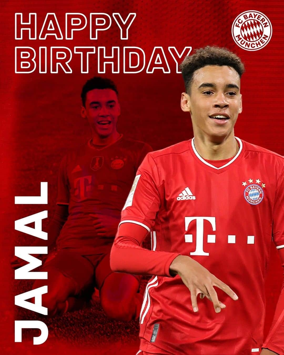 バイエルン・ミュンヘンさんのインスタグラム写真 - (バイエルン・ミュンヘンInstagram)「Happy 18th birthday, @jamalmusiala10! 🎉🎈  Celebrate with FREE printing today! 🙌 🛒 https://fc.bayern/Musiala_Birthday ___________ #FCBayern #MiaSanMia #packmas」2月26日 17時19分 - fcbayern