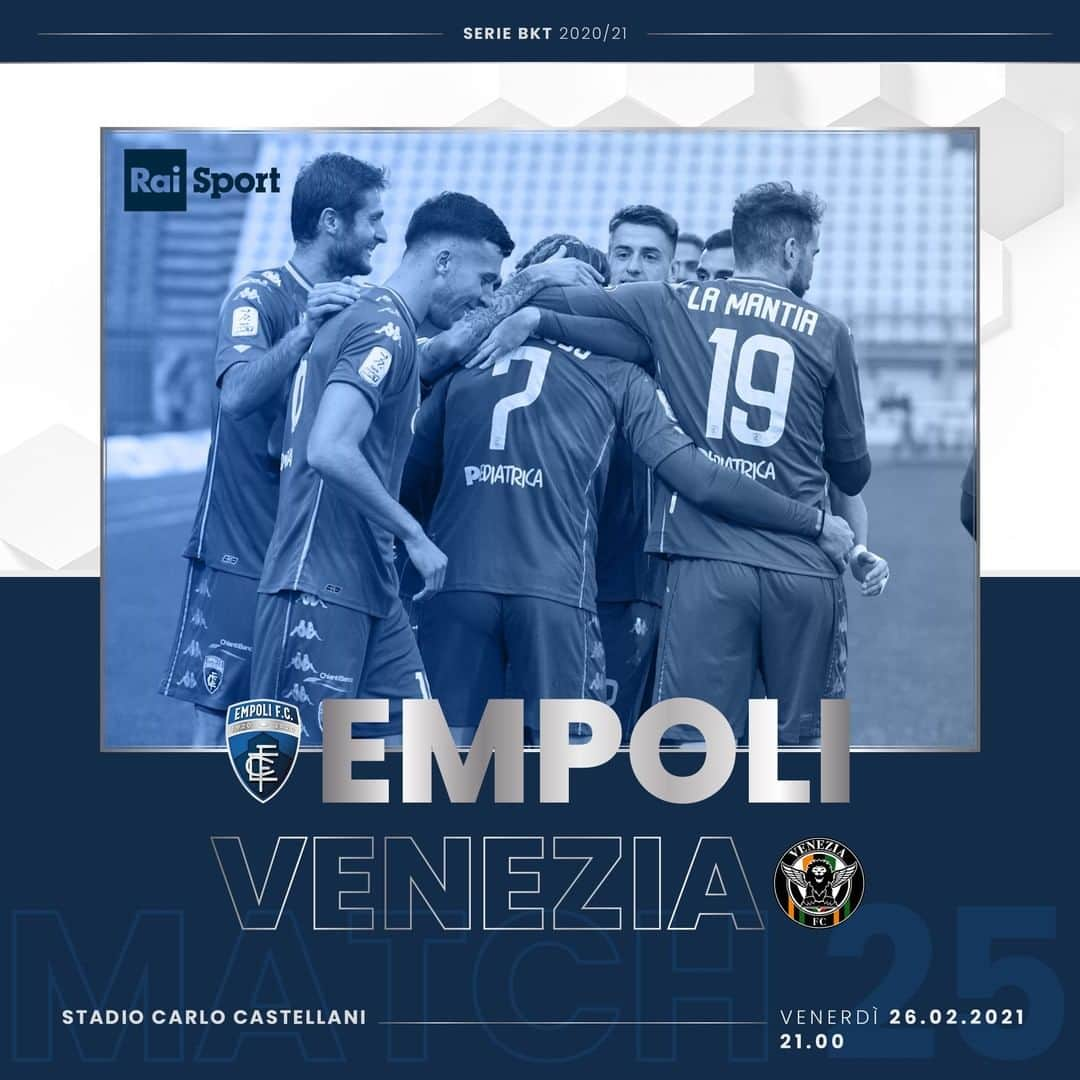 エンポリFCさんのインスタグラム写真 - (エンポリFCInstagram)「⚽ MATCHDAY 🆚️ @veneziafc  🏟 Stadio Carlo Castellani 🕘 Ore 21.00 🏆 @legab  📺 @dazn_it - #RaiSport」2月26日 17時33分 - empoli_fc_official