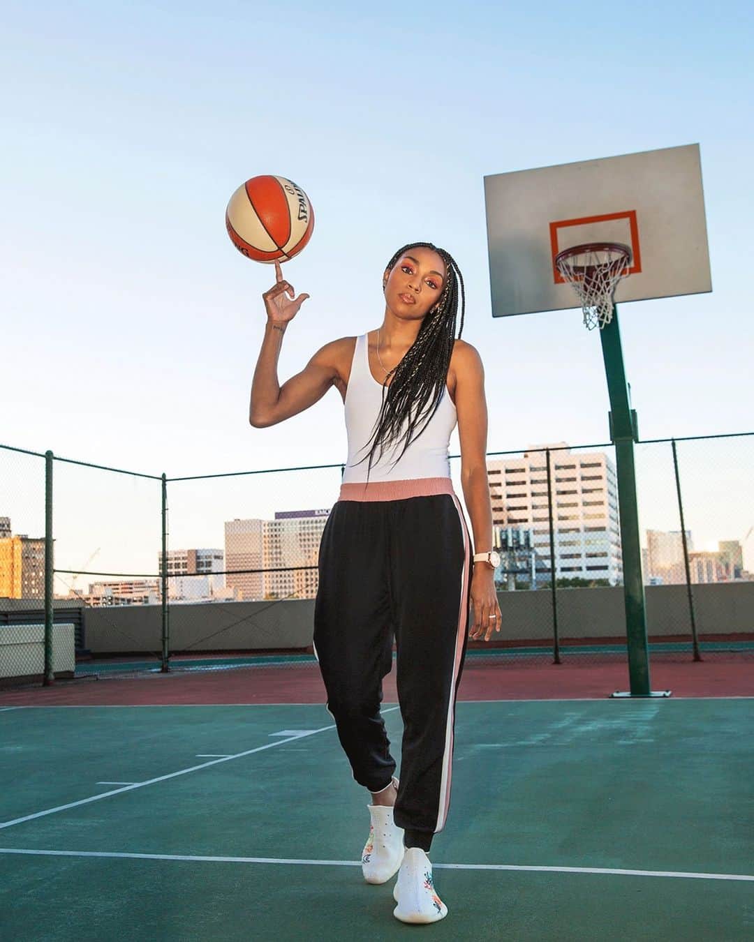 TIME Magazineのインスタグラム：「"Conventional wisdom would lead most all-star athletes to capitalize on their success at the pinnacle of their career. However, 2020 was an unconventional year, and @reneemontgomery is an unconventional woman," says Keisha Lance Bottoms, the mayor of Atlanta. "Renee met the moment and announced that she was opting out of the WNBA’s 2020 season to work for social-justice reform. Less than a year later, through a series of initiatives focused on education and political engagement, Renee has cemented her place in Atlanta’s long history of leadership on civil rights." Read more, and see the full #TIME100Next list, at the link in bio. Photograph by Madeleine Ivey (@maddie_ivey)」