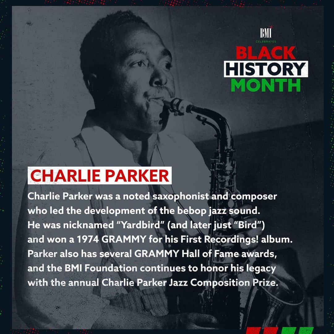 Broadcast Music, Inc.のインスタグラム：「Celebrating Charlie Parker this #BlackHistoryMonth! #CharlieParker」
