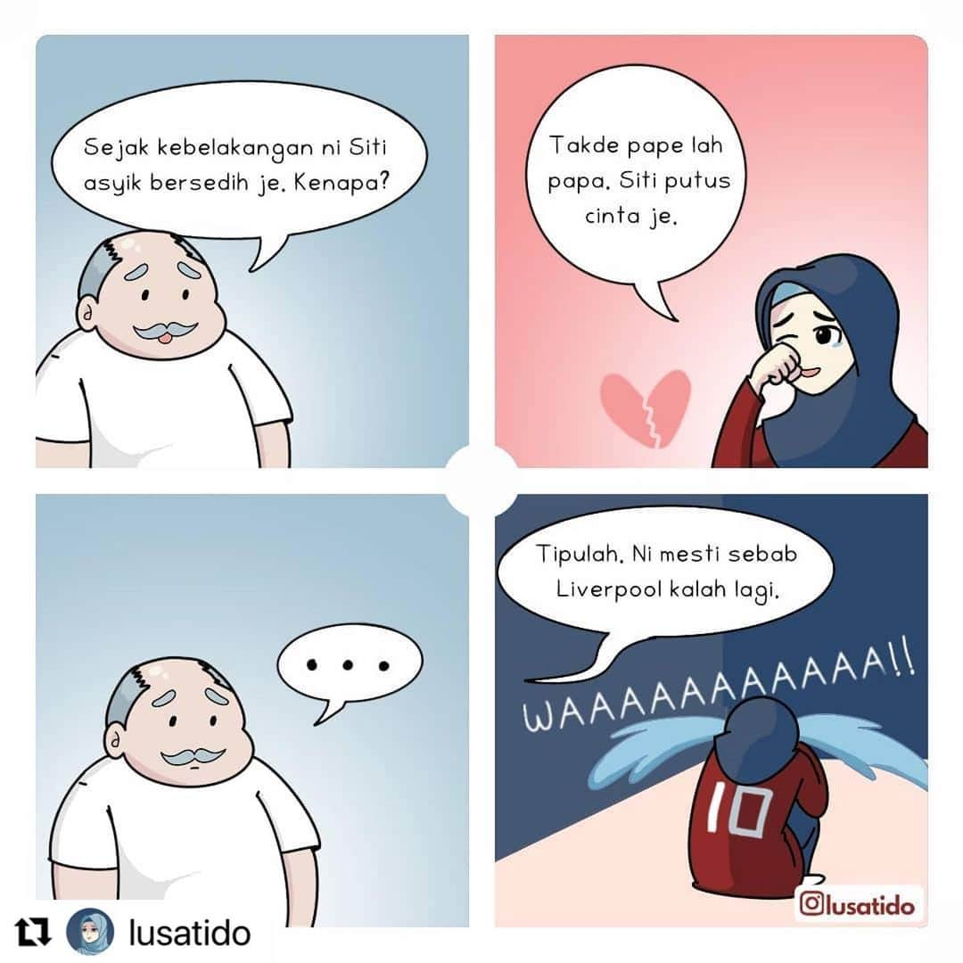 Koleksi Komik Malaysiaさんのインスタグラム写真 - (Koleksi Komik MalaysiaInstagram)「#Repost @lusatido with @make_repost ・・・ Sokonglah merah yang lebih kuat. Saya tak sokong mana2 team, saya cuma nak membahan. . . by @lusatido  #komikmalaysia #lawakhambar #gengkomik #gengkomikmalaysia #komiklucu #malaysiancomics #koleksikomikmalaysia #komikrakyat #lusatido #liverpoolmalaysia #manchesterunitedmalaysia」2月26日 11時52分 - tokkmungg_exclusive