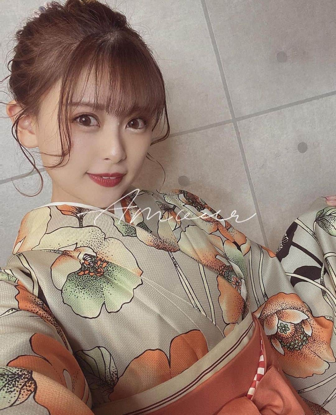 畠山茉央のインスタグラム：「💄👘🍊🥕🍯🏀 ・ ・ 自撮りをポンっ ・ ・ #自撮り#followme ❤︎」