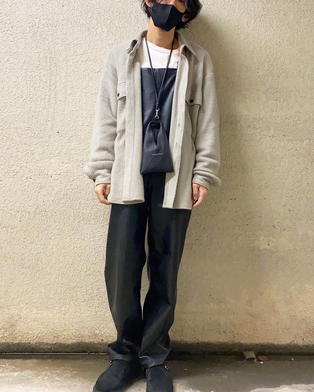 tetsuya togashiのインスタグラム：「★★★★ #lemaska の original black マスク Sサイズ着用 ‍ マスクもお洒落に。」