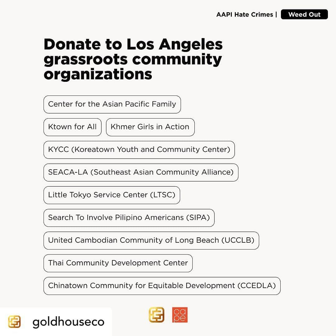 アンソニー・ラモスさんのインスタグラム写真 - (アンソニー・ラモスInstagram)「Posted @withregram • @goldhouseco Several have asked us which organizations are the most credible, measurably impactful, and sustainable to donate to. With our friends at @capeusa, we’ve vetted several community-driven organizations that have been doing the work (and will continue to) in the fight for restorative (rather than retributive or performative) justice. We’re inspired by the abundance of positive momentum in and for the API community but we need to be responsible with our collective resources and deliver them to the right organizations where they’re most impactful. Finally, fighting for socioeconomic equity is a constant work in progress; we’re committed to both weeding out systemic injustices while planting seeds that engender new, greater socioeconomic equity. We’ll continue adding to this playbook and will share even more systemic solutions we’re brewing with our partners soon. Change takes time—but time is all it takes. #StopAsianHate #StopAAPIHate」2月26日 15時24分 - anthonyramosah