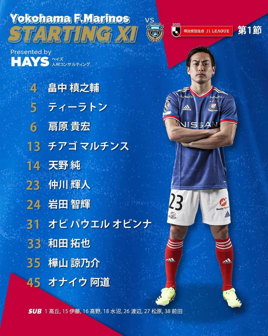 横浜F・マリノスのインスタグラム