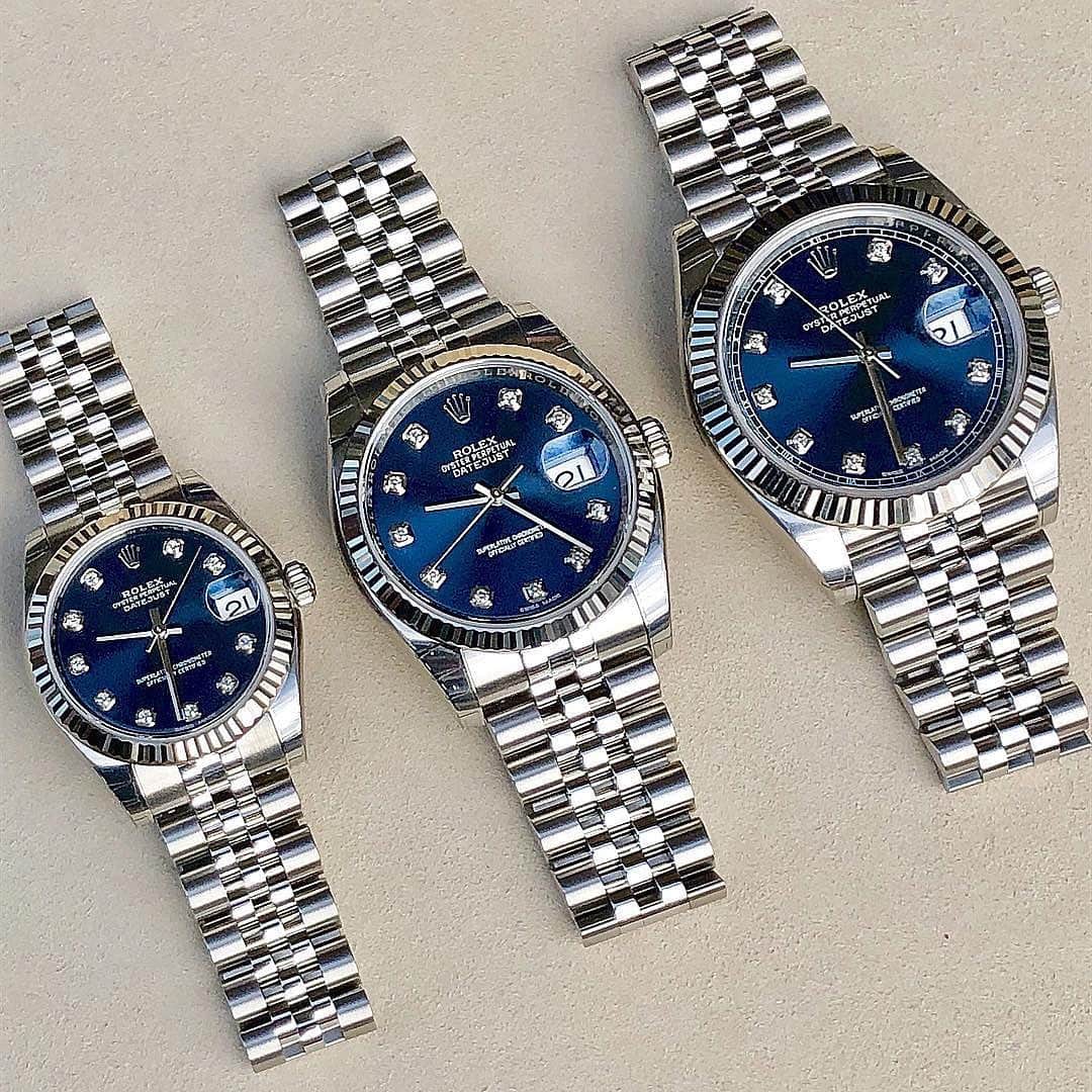Daily Watchさんのインスタグラム写真 - (Daily WatchInstagram)「Family photo. Rolex Datejust in 31mm, 36mm and 41mm. Which size would you pick? 🤔 Photo by @watchshow_rolex_israel」2月27日 1時59分 - dailywatch