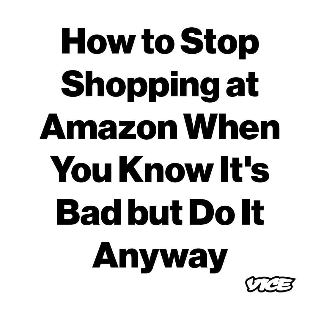 VICEさんのインスタグラム写真 - (VICEInstagram)「What if we told you that breaking with a cartoonishly evil company wouldn’t mean the end of free shipping and great deals?⁠⁠ ⁠⁠ Amazon supports police surveillance, has swept the deaths of workers on their warehouse floors under the rug, spies on and undermines labor and environmental rights groups, forces warehouse employees to work 10-hour graveyard “megacycles” or lose their jobs, and is killing the planet. ⁠⁠ ⁠⁠ Now, there’s no ethical consumption under capitalism. ⁠⁠ There are a host of situations that can make Amazon harder to say no to.  If you don’t live near a major city, have a disability, don’t have access to a car, work long shifts, or support a large family, you might rely on it to help you out. ⁠⁠ ⁠⁠ We’ve assembled some tips on lessening your reliance on the shopping/streaming/surveilling giant, along with online and IRL alternatives where you can shop in a way that’s easy, fast, and cheap—but not dehumanizingly easy, fast, and cheap.⁠⁠ ⁠⁠ 🔗: Link in bio for the full article. ⁠⁠ ⁠⁠ ⁠⁠」2月27日 2時23分 - vice