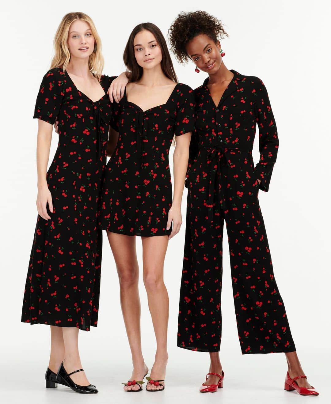 のインスタグラム：「@HVN Spring Drop 1 has arrived! 🍒 Introducing the long & mini Emily dresses & Gia jumpsuit」