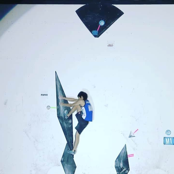 ウド・ノイマンのインスタグラム：「Most memorable bouldering tops. While we’re all waiting for international bouldering comps, let’s warm up by remembering memorable (or surprising as here) bouldering tops, starting with @tomoa_narasaki in hachioji2017! #climbingtechniqueofthe21stcentury #bouldering #ifscboulderworldcup」