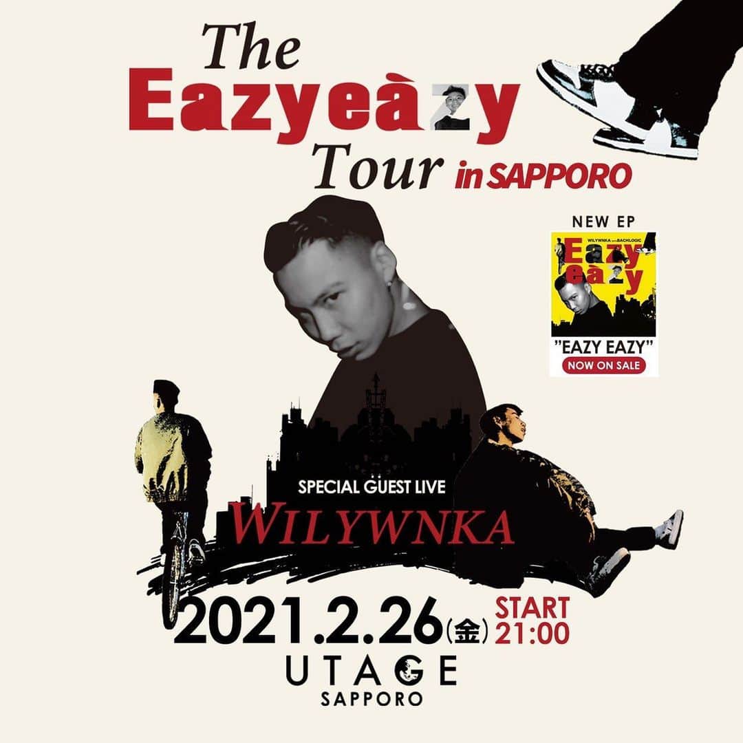 WILYWNKAのインスタグラム：「Tonight LIVE at.北海道札幌 @utage_sapporo  LIVE START AM02:00〜」