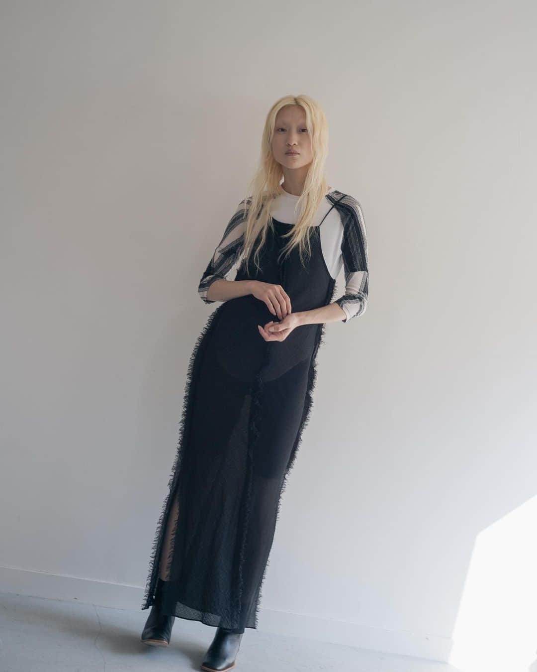 PERVERZE Narrow long Dress ベージュ