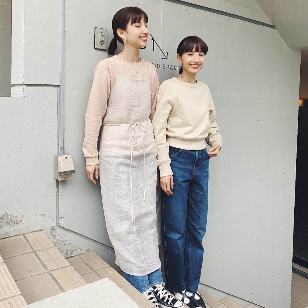 谷奥えまのインスタグラム：「2人とも安定の半目😂」