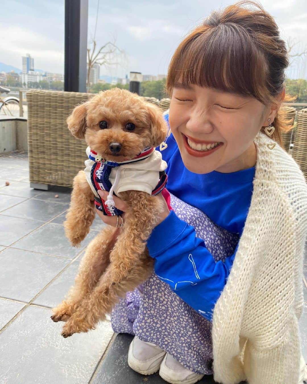 黒田りささんのインスタグラム写真 - (黒田りさInstagram)「🐩 . スタバでお茶していたら、 お散歩にこられている方から "買ってくる間ちょっとだけリード持っててくれませんか？" という癒しのプレゼントが🥺 . 人懐っこくてたまらんかった〜😭💞 . #大濠公園#わんこ#犬のいる暮らし#憧れる #お散歩#福岡さんぽ」2月26日 20時16分 - kurorisa_14