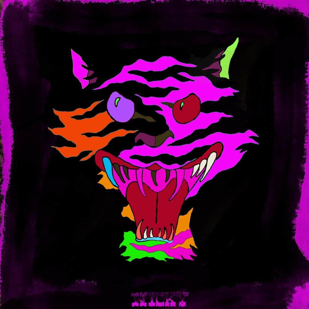 のインスタグラム：「🎨🐅   #西浦ウィッキー聡生 #wickyart #tiger #colorful #artwork」