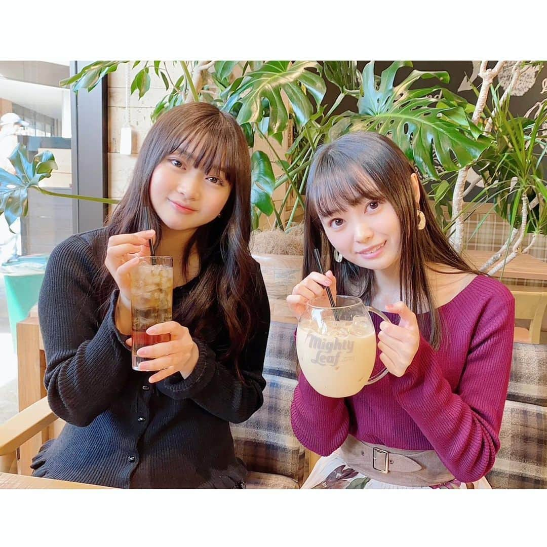 樋渡結依さんのインスタグラム写真 - (樋渡結依Instagram)「みいあちゃんと舞台を観に行った後カフェへ🫖💓  #田附未衣愛 ちゃんと #知恵と希望と極悪キノコ を観たよ #カフェ女子  #mightyleaf  #大きなロイヤルミルクティ  #カフェ好きな人と繋がりたい   みなさんの #いつも頼む 飲み物はなに？😊」2月26日 20時56分 - yui_hiwatashi0430