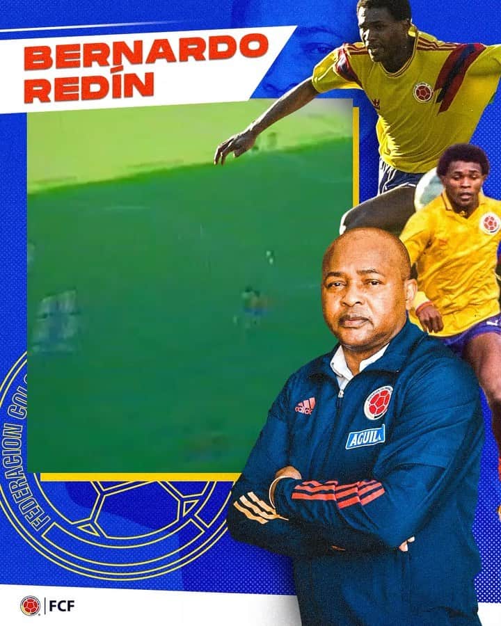 サッカー コロンビア代表チームのインスタグラム：「Felices 5⃣8⃣ profe @bernardoredinoficial   Saludamos a nuestro Asistente Técnico y Mundialista en Italia 1990 por su cumpleaños.   Que sean muchos más. Un abrazo de gol 👊🇨🇴」