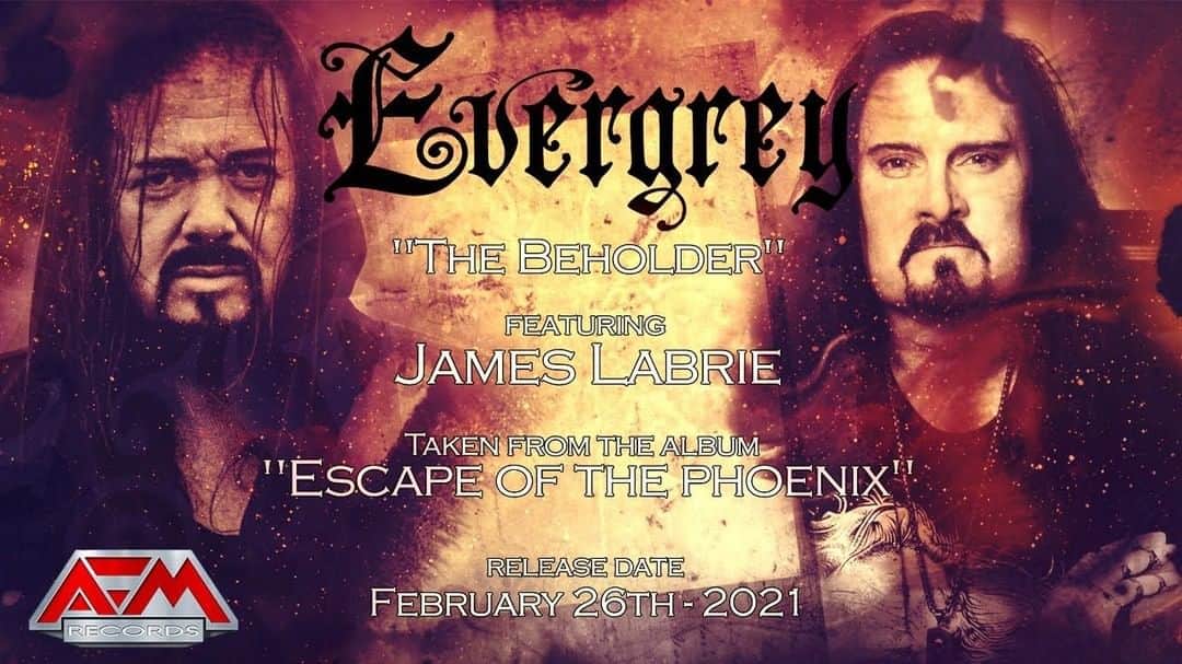ドリーム・シアターのインスタグラム：「@jameslabrie.dt features on @evergreyofficial's "The Beholder". Evergrey's new album "Escape From The Phoenix" is out now, check it out! #jameslabrie #evergrey #thebeholder #escapefromthephoenix #newmusic」